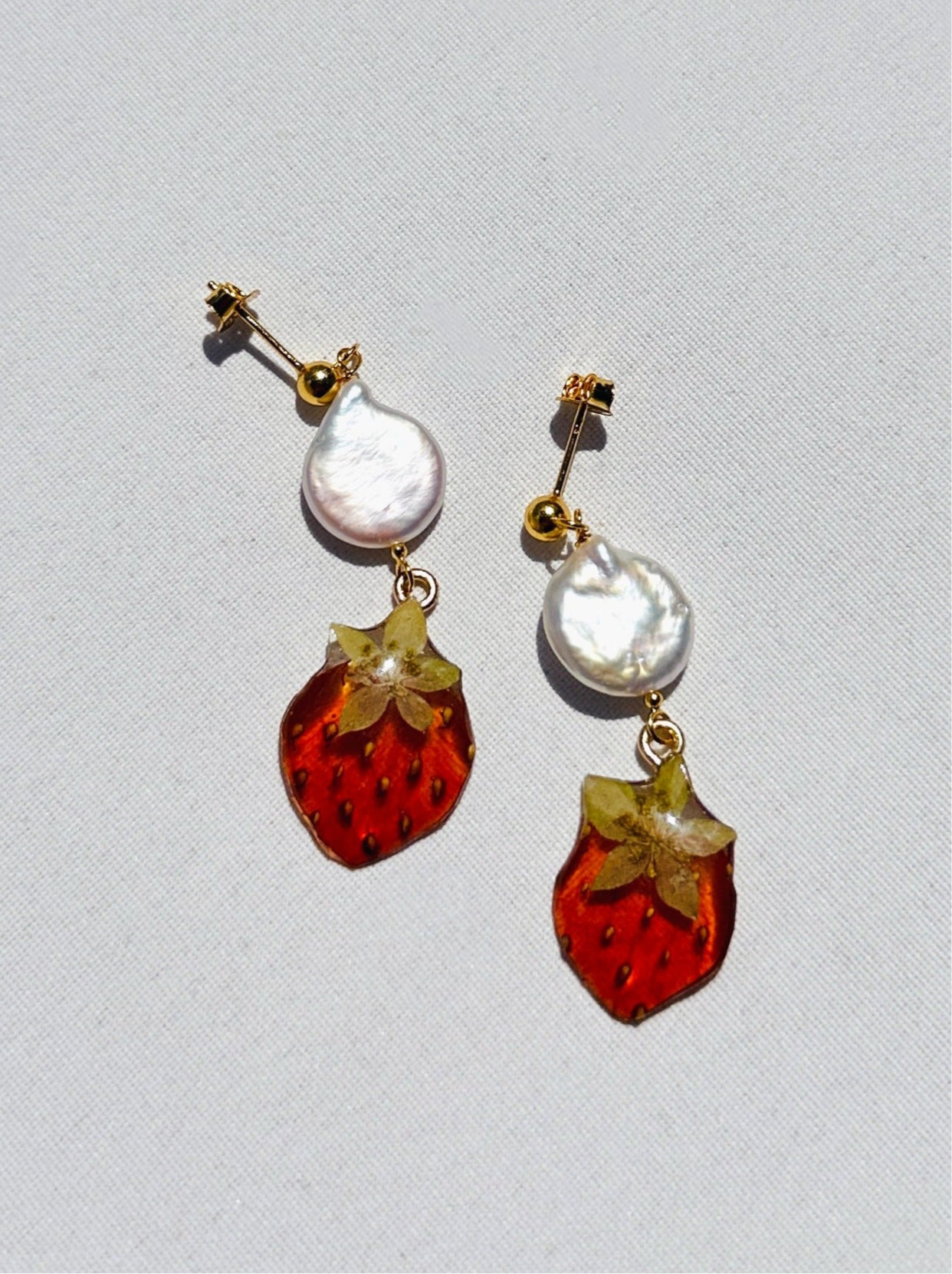 Strawberry Milkdrop Earrings