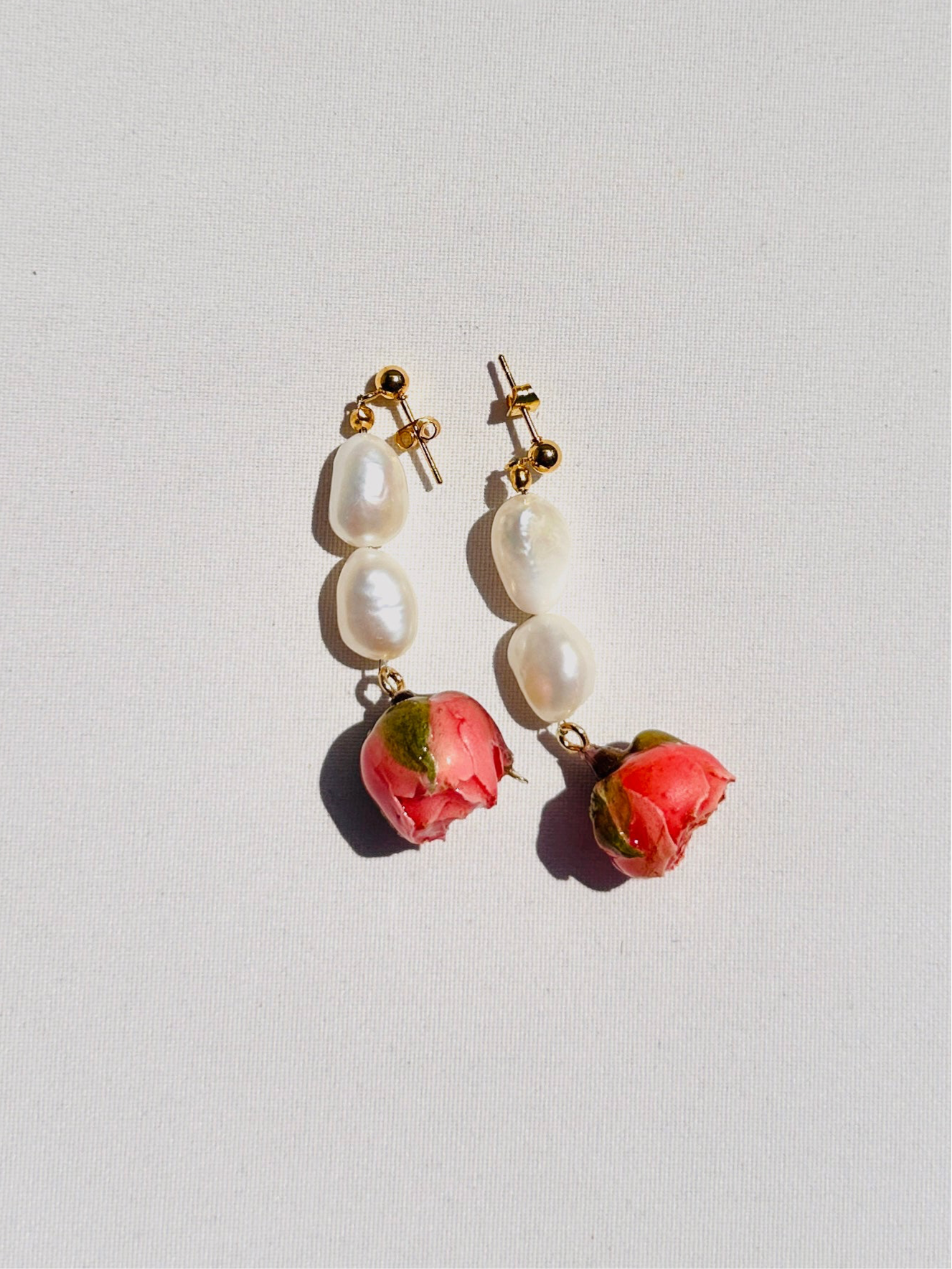 Rosewater Nugget Earrings