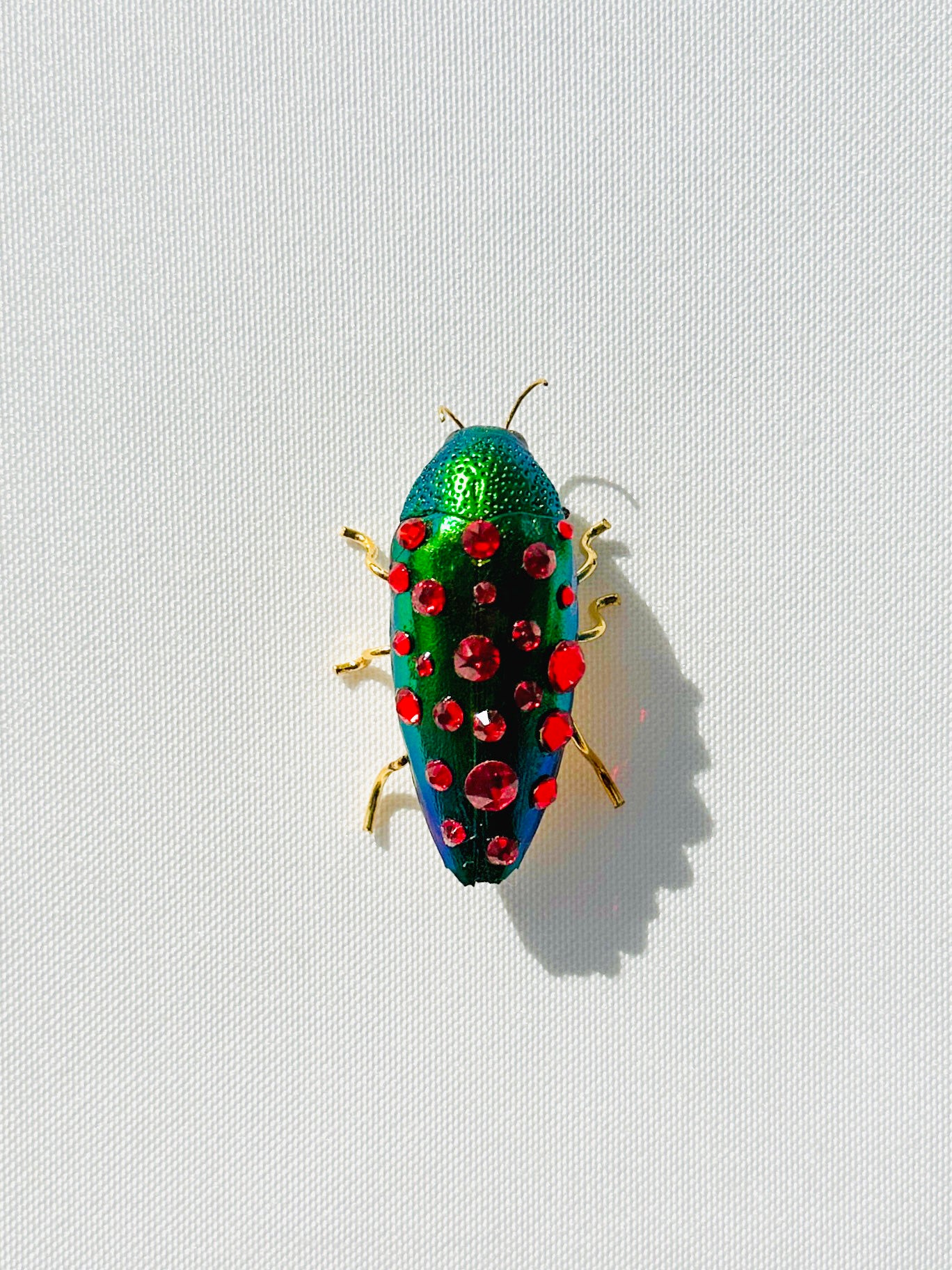 Crystal Beetle Pin