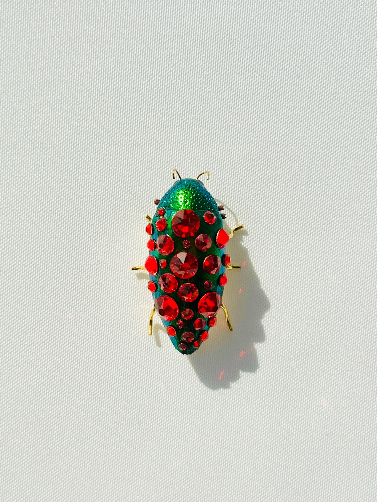 Crystal Beetle Pin