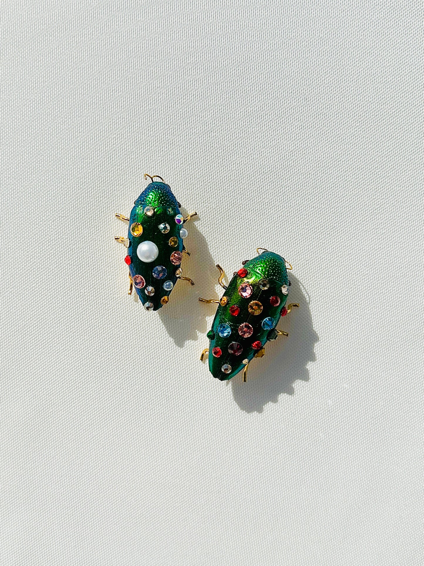 Crystal Beetle Pin