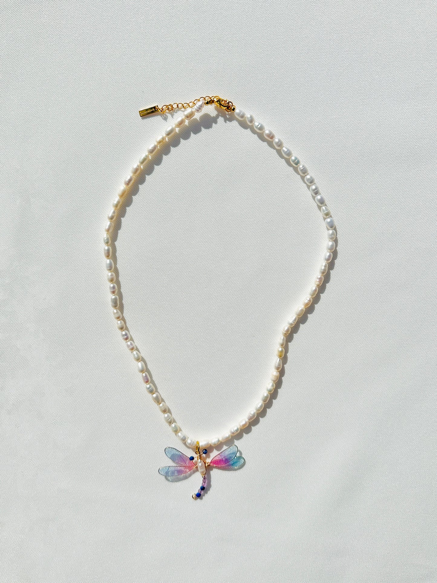 Dragonfly Pearlie Necklace