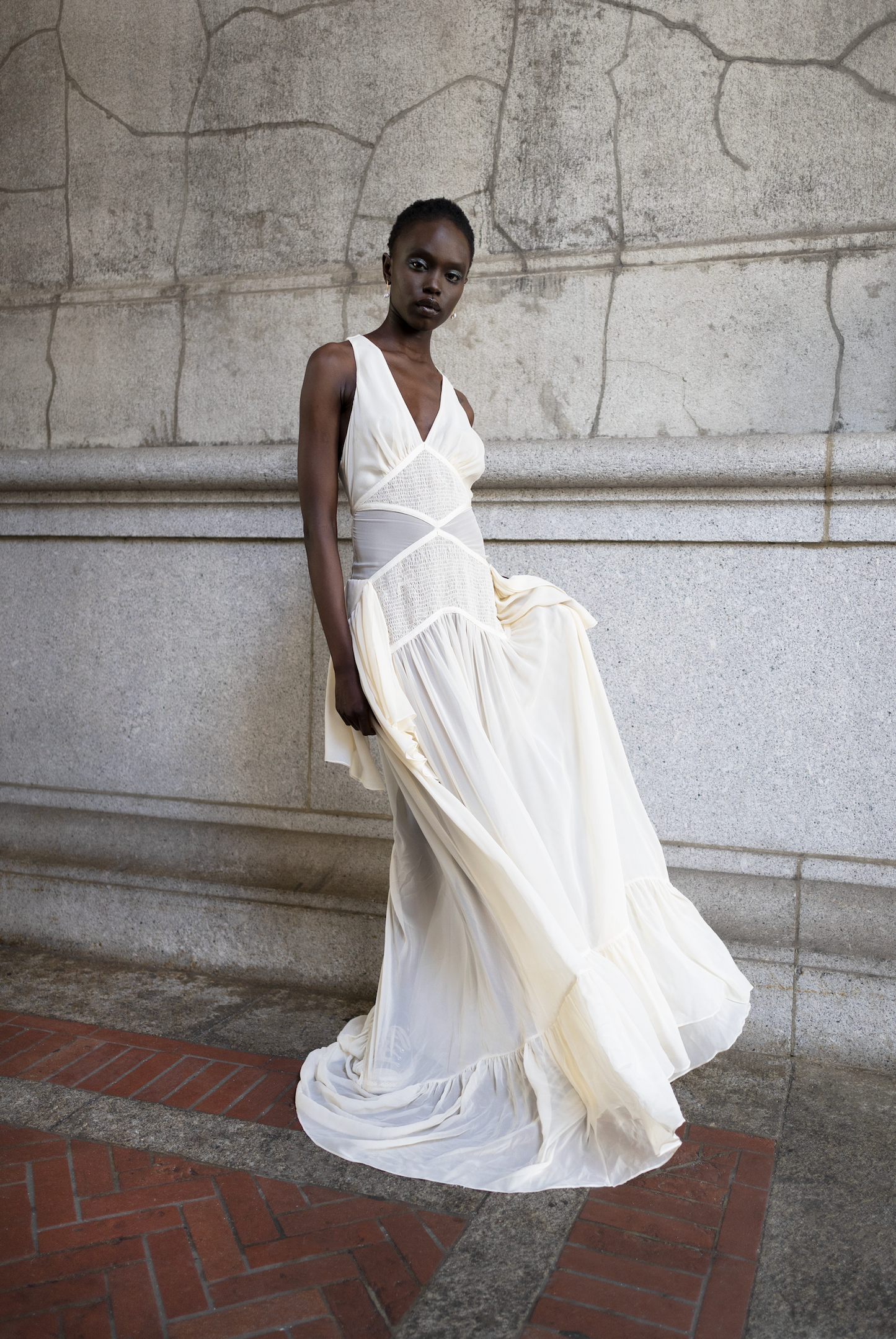 Miriam Dress in Ivory Silk