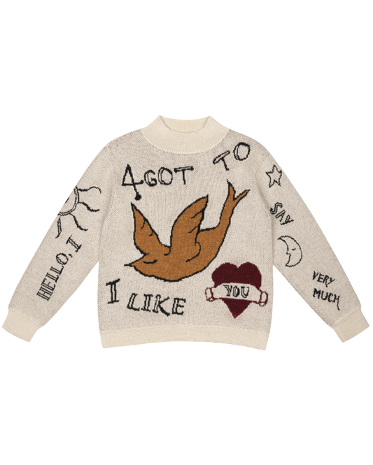 Tattoo Mock Neck Sweater